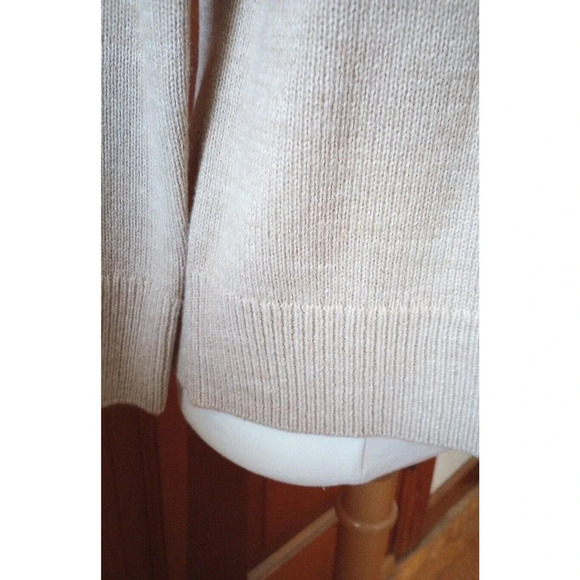 Tommy Hilfiger Women's Sweater Sz M Fair Isle Turtleneck Sweater Tan Brown NWT - Picture 6 of 9